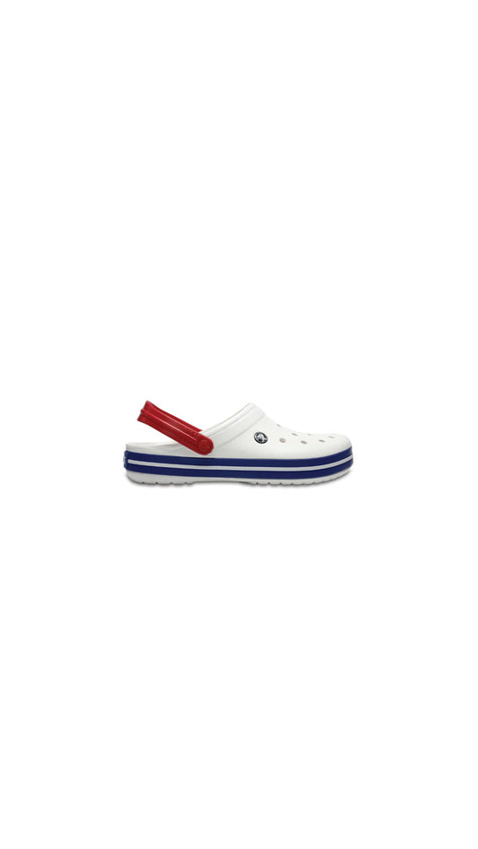 crocs crocband blanc bleu rose